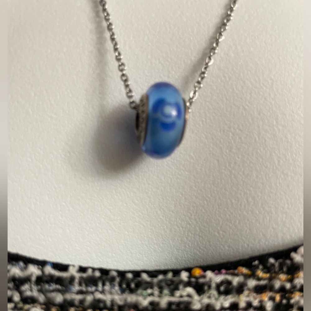 Blue Swirl Murano Pandora Charm.
